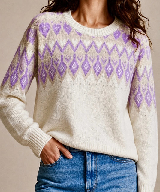Chaleco tejido mujer estampado geometrico - Berna